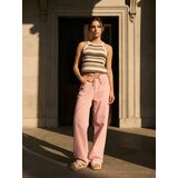 Sinsay Wide leg traperice visokog struka s platnenim pojasom | shoptok.hr