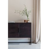 White Label Rjava nizka komoda iz masivnega tika 135x82 cm Webster – | Shoptok.si