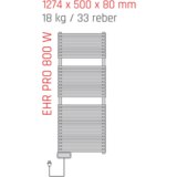  Ehr pro električni kopalniški stenski radiator in sušilnik, bela barva - 500x1274 mm, 800-950 w | Shoptok.si