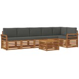  Set vanjskih sofa 7 kom. Prirodna i antracit Poliester | shoptok.hr