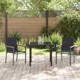  Vrtni set za objed 3 pcs Crna Čelik s prahom | shoptok.hr