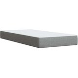 vidaXL Box spring postelja z vzmetnico svetlo siva 90x200 cm blago | Shoptok.si
