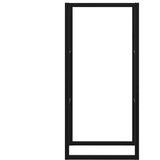 vidaXL stojalo za drva črno 55x30x116 cm jeklo | Shoptok.si