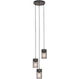 QAZQA Industrijska viseča svetilka črna 3-light - Jim Cene