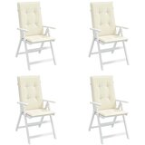  Jastuci za vrtne stolice 4 kom krem 120 x 50 x 2 cm od tkanine | Eponuda.com