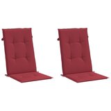  Jastuci za vrtne stolice 2 kom boja vina 120x50x3 cm od tkanine | shoptok.hr