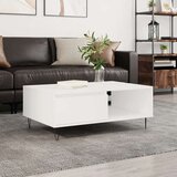 vidaXL Klubska mizica bela 90x60x35 cm inženirski les | Shoptok.si