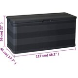 Vrtna kutija za pohranu crna 117 x 45 x 56 cm | shoptok.hr