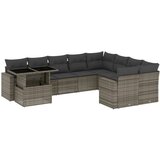  10-dijelni set vrtnih sofa od poliratana s jastucima sivi | shoptok.hr