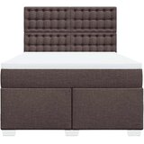  Krevet s oprugama i madracem tamnosmeđi 140 x 190 cm od tkanine | shoptok.hr