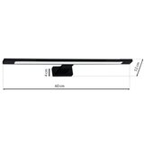  LED osvetljenje za kupatilsko ogledalo SHINE LED/12W/230V 60 cm IP44 crna | Eponuda.com