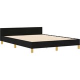 Krevetna konstrukcija s uzglavljem Crna 140 x 200 cm tkanina | shoptok.hr