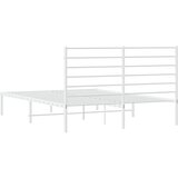  Metalni okvir za krevet s uzglavljem bijeli 140 x 190 cm | Eponuda.ba