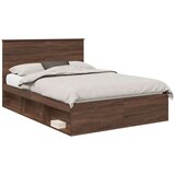  Konstrukcija postelje z vzglavjem Rjav hrast 140 x 200 cm, (5000104312) | Shoptok.si