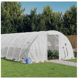 vidaXL Rastlinjak z jeklenim okvirjem bel 64 m 16x4x2 m Cene