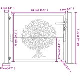  Vrtna vrata antracit 100x75 cm čelična s uzorkom stabla | shoptok.hr