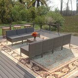 Maison Chic Seti vrtnega pohištva - Vrtna garnitura - Vrtni pohištvo set 8-delna z blazinami poli ratan siva, (21800640) | Shoptok.si