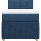  Krevet s oprugama i madracem plavi 90 x 190 cm od tkanine | shoptok.hr