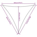  Jedro za zaštitu od sunca 160 g/m² bež 4,5 x 4,5 x 4,5 m HDPE | shoptok.hr