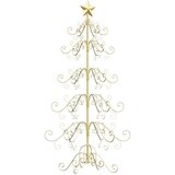 vidaXL Metalna božićna jelka Zlatno 150 cm Čelik s praškastim premazom | shoptok.hr
