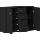  Komoda crni hrast 88x30x64 cm Inženirsko drvo - Crni hrast Slike