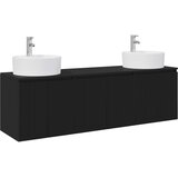  Set ormarića za kupaonicu 3 kom. Crna 49,5 x 44,5 x 65 cm | shoptok.hr