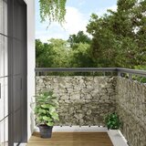 vidaXL Vrtno platno za zasebnost videz kamna siva 300x90 cm PVC | Shoptok.si