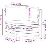  Set vanjskih sofa s jastukom 2 Komad Smeđa Čvrsto drvo akacije | Eponuda.ba