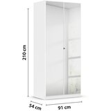 Modern Living Omara Za Oblačila Reflect, Bela | Shoptok.si