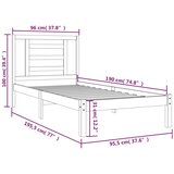  Okvir kreveta bez madraca 90 x 190 cm od masivne borovine | shoptok.hr