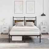 Maison Chic Posteljni okvir - Dvoposteljna postelja - Zakonska postelja brez vzmetnice hrast 120x200 cm inženirski les-J11928, (21770412) | Shoptok.si