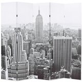 Furnova Zložljiv paravan 200x170 cm New York podnevi črn in bel, (21929747) Cene