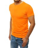DStreet T-shirt męski bez nadruku jasnopomarańczowy Cene