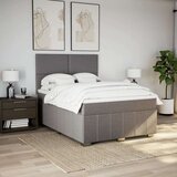 Krevet s oprugama i madracem smeđesivi 140 x 190 cm od tkanine | shoptok.hr