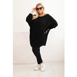 Kesi Włoski Women's Plus Size mohair poncho sweater black | Shoptok.si