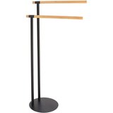 Tendance držač peškira sa dve prečke 395X22X775CM metal bambus/crna Cene