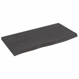 vidaXL Stenska polica temno siva 60x30x2 cm obdelana trdna hrastovina Cene