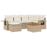  7-dijelni set vrtnih sofa od poliratana s jastucima bež | shoptok.hr