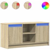 Maison Chic TV omarica - TV stojalo - Televizijska omarica z LED sonoma hrast 100x34x50 cm inženirski les, (21699415) Cene