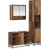  Set namještaja za kupaonicu 3 kom. Staro drvo Konstruirano drvo Smeđa 35 x 37,5 x 188,5 cm | Shoptok.si