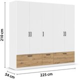 Boxxx Omara Za Oblačila Bari, Bela, Barva Hrasta | Shoptok.si