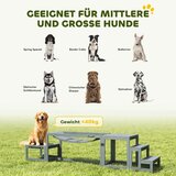  Set za agility za pse 3-dijelni set opreme za agility s mostom stepenicama platformom jelovim drvom 117 x 50 x 56 cm siva | shoptok.hr