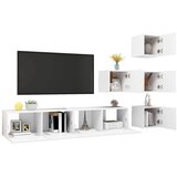  Komplet TV omaric 6-delni bela iverna plošča, (20912379) | Shoptok.si