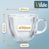 Vilde XXL kozarec s ročajem za kavo in čaj 470 ml – 6 kosov | Shoptok.si