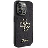 GUHCP15XHG4SGK silikonski ovitek za iPhone 15 Pro Max - črn z bleščicami in zlatim logom