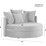 Bessagi Home dvosed elena, siva, žamet | Shoptok.si