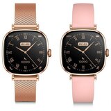 Ksix smartwatch Iria, 1,7" AMOLED, 4 dana aut., met. i silikon. narukvica, rozi Cijene