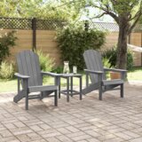vidaXL Adirondack stoli 2 kosi Svetlo sivi 74x82x90 cm HDPE | Shoptok.si