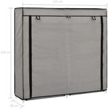 vidaXL 282434 shoe cabinet with cover grey 115x28x110 cm fabric | shoptok.hr