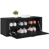 vidaXL Ormar za cipele Crni hrast 100 x 35 x 38 cm Konstruirano drvo | shoptok.hr
